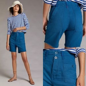 NWT Pilcro (Anthro) Slouchy Surplus Shorts in Cerulean Blue